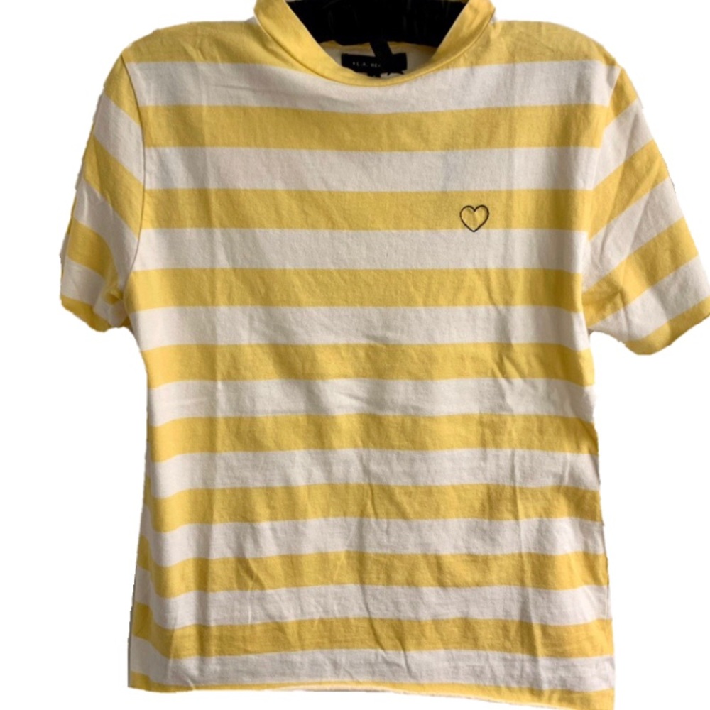 ⚡️PacSun Yellow/White Striped Tee